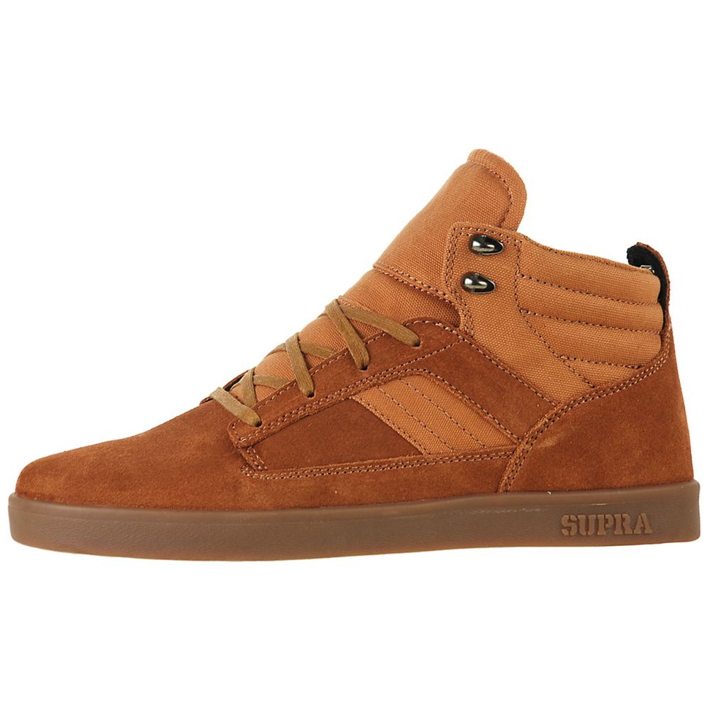 Chaussures de Skate Supra Bandit Mid Marron Tan Homme | EXD-63724146